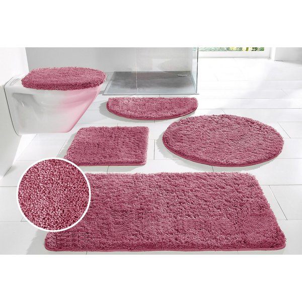 OTTO home Badematte Inga, Badezimmer Teppich, Badvorleger, Höhe 20 mm, rutschhemmend beschichtet, schnell trocknend, strapazierfähig, fußbodenheizungsgeeignet, 