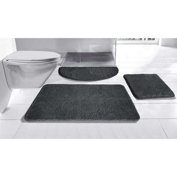 OTTO home Badematte Inga, Badezimmer Teppich, Badvorleger, Höhe 20 mm, rutschhemmend beschichtet, schnell trocknend, strapazierfähig, fußbodenheizungsgeeignet, 