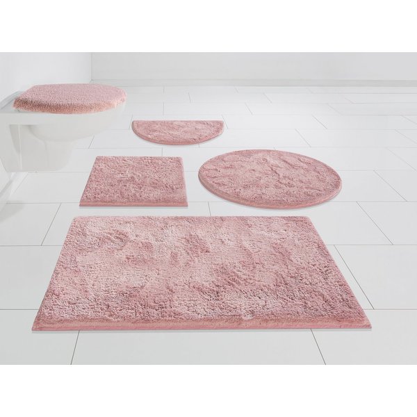 OTTO home Badematte Jos, Badvorleger, Badezimmer Teppich, Höhe 22 mm, rutschhemmend beschichtet, schnell trocknend, fußbodenheizungsgeeignet, Polyester, rechtec