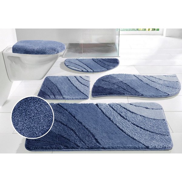 OTTO home Badematte Josie, Badvorleger, Badezimmer Teppich, Höhe 20 mm, rutschhemmend beschichtet, schnell trocknend, strapazierfähig, fußbodenheizungsgeeignet,