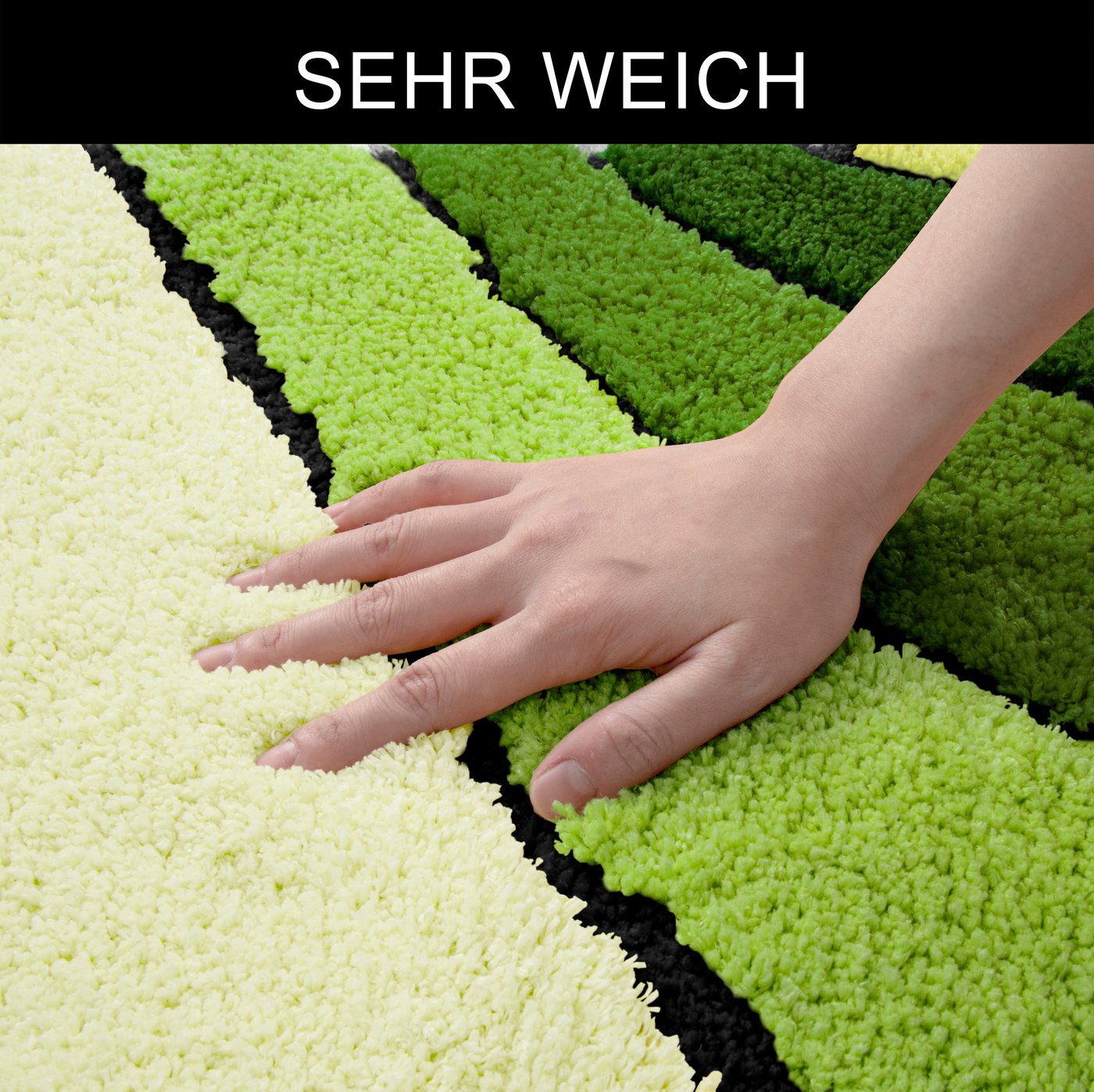 OTTO home Badematte Josie, Badvorleger, Badezimmer Teppich, Höhe 20 mm, rutschhemmend beschichtet, schnell trocknend, strapazierfähig, fußbodenheizungsgeeignet, – Bild 4 von 5
