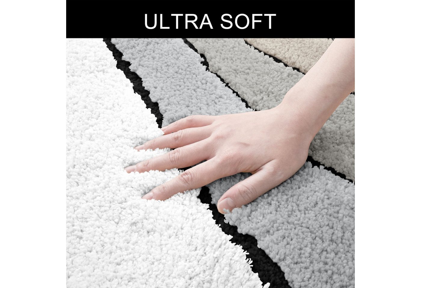 OTTO home Badematte Josie, Badvorleger, Badezimmer Teppich, Höhe 20 mm, rutschhemmend beschichtet, schnell trocknend, strapazierfähig, fußbodenheizungsgeeignet, – Bild 4 von 5
