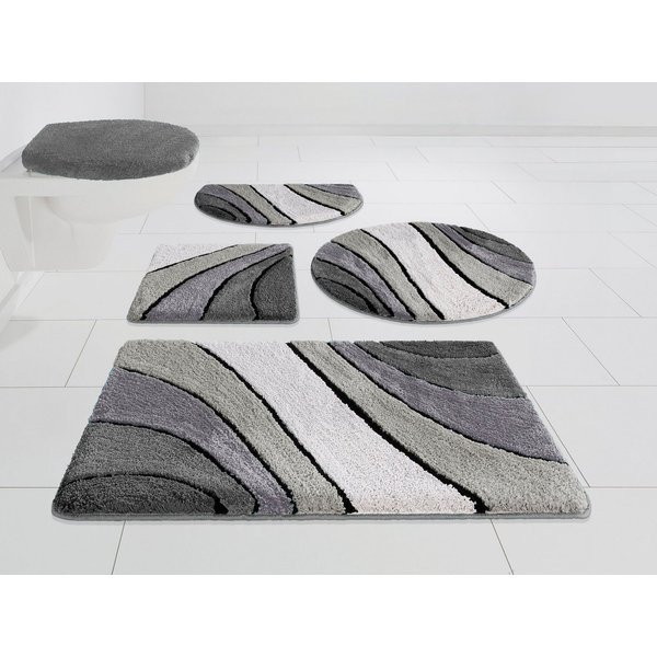OTTO home Badematte Josie, Badvorleger, Badezimmer Teppich, Höhe 20 mm, rutschhemmend beschichtet, schnell trocknend, strapazierfähig, fußbodenheizungsgeeignet,