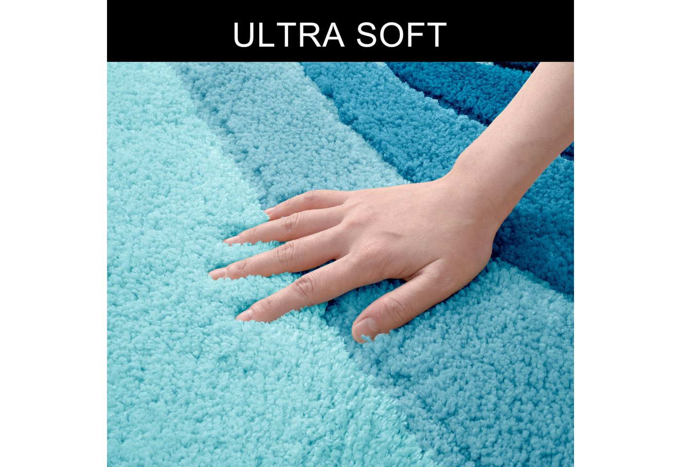 OTTO home Badematte Josie, Badvorleger, Badezimmer Teppich, Höhe 20 mm, rutschhemmend beschichtet, schnell trocknend, strapazierfähig, fußbodenheizungsgeeignet, – Bild 4 von 5
