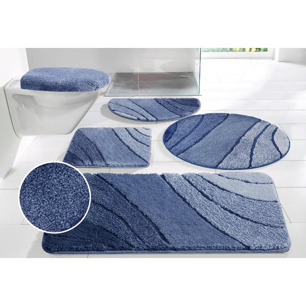 OTTO home Badematte Josie, Badvorleger, Badezimmer Teppich, Höhe 20 mm, rutschhemmend beschichtet, schnell trocknend, strapazierfähig, fußbodenheizungsgeeignet,