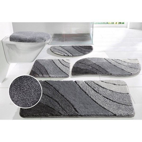 OTTO home Badematte Josie, Badvorleger, Badezimmer Teppich, Höhe 20 mm, rutschhemmend beschichtet, schnell trocknend, strapazierfähig, fußbodenheizungsgeeignet,