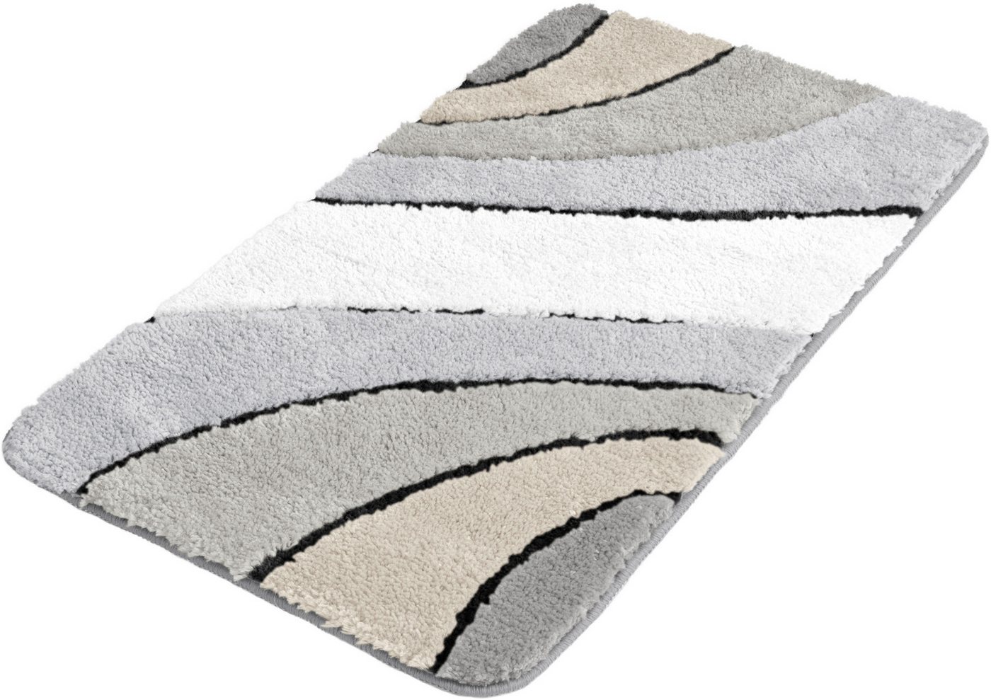 OTTO home Badematte Josie, Badvorleger, Badezimmer Teppich, Höhe 20 mm, rutschhemmend beschichtet, schnell trocknend, strapazierfähig, fußbodenheizungsgeeignet, – Bild 2 von 5