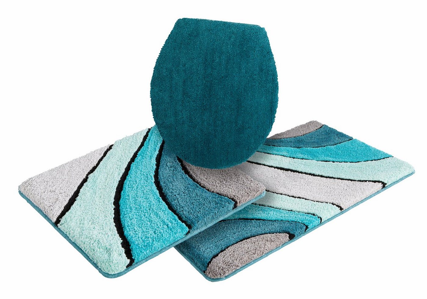 OTTO home Badematte Josie, Badvorleger, Badezimmer Teppich, Höhe 20 mm, rutschhemmend beschichtet, schnell trocknend, strapazierfähig, fußbodenheizungsgeeignet, – Bild 2 von 5