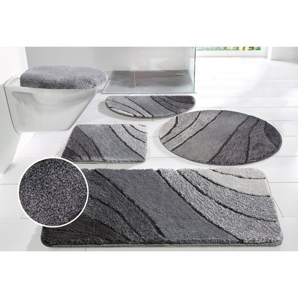 OTTO home Badematte Josie, Badvorleger, Badezimmer Teppich, Höhe 20 mm, rutschhemmend beschichtet, schnell trocknend, strapazierfähig, fußbodenheizungsgeeignet,