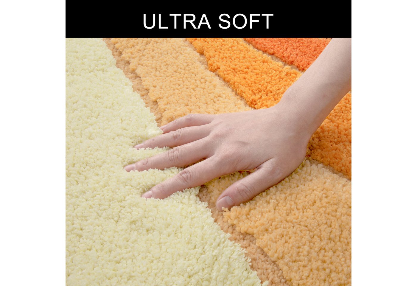 OTTO home Badematte Josie, Badvorleger, Badezimmer Teppich, Höhe 20 mm, rutschhemmend beschichtet, schnell trocknend, strapazierfähig, fußbodenheizungsgeeignet, – Bild 4 von 5