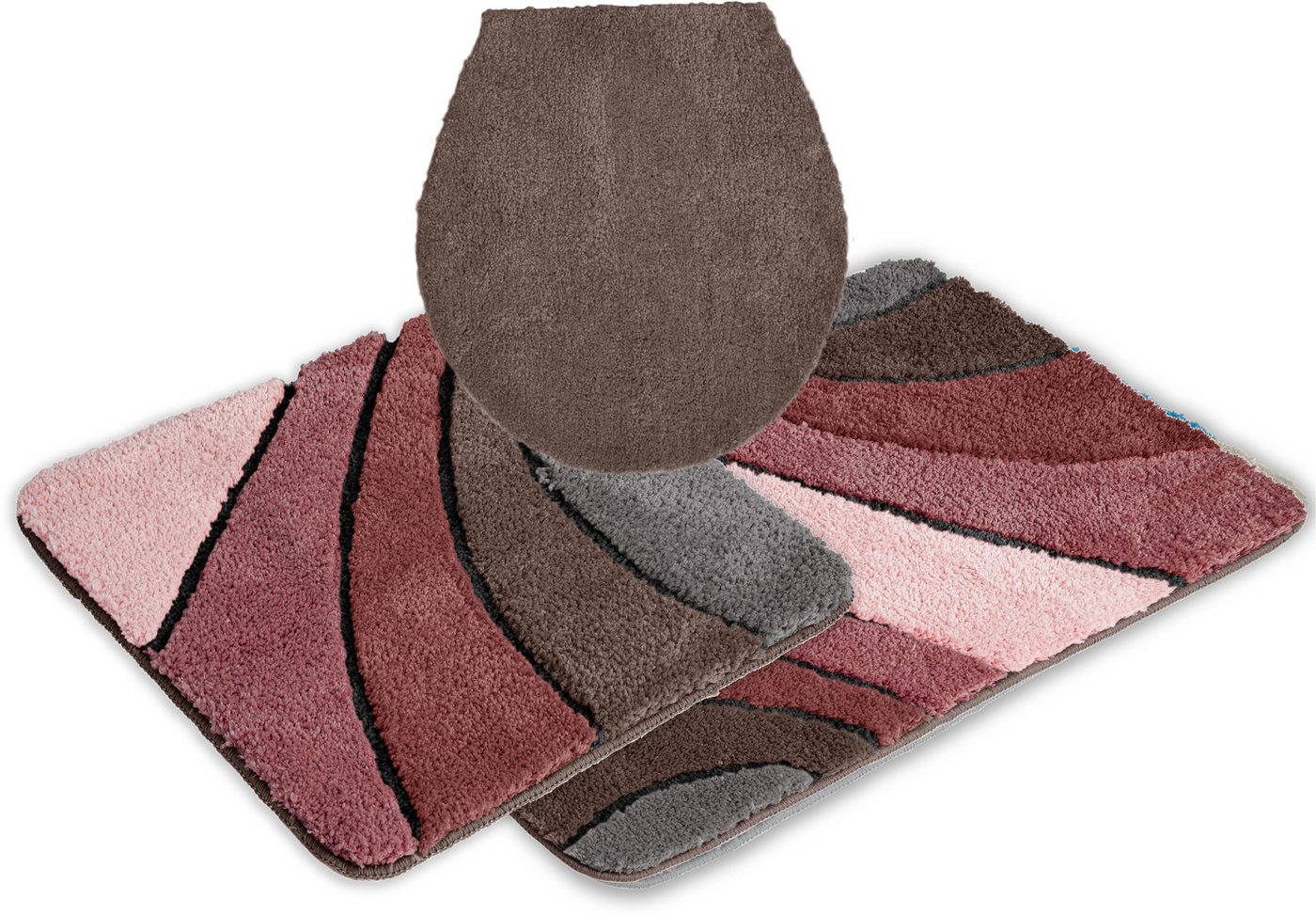 OTTO home Badematte Josie, Badvorleger, Badezimmer Teppich, Höhe 20 mm, rutschhemmend beschichtet, schnell trocknend, strapazierfähig, fußbodenheizungsgeeignet, – Bild 2 von 5