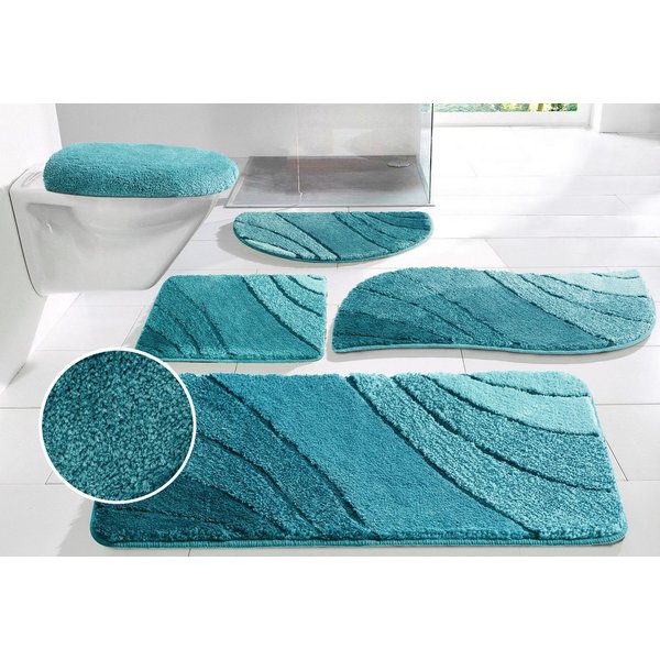 OTTO home Badematte Josie, Badvorleger, Badezimmer Teppich, Höhe 20 mm, rutschhemmend beschichtet, schnell trocknend, strapazierfähig, fußbodenheizungsgeeignet,