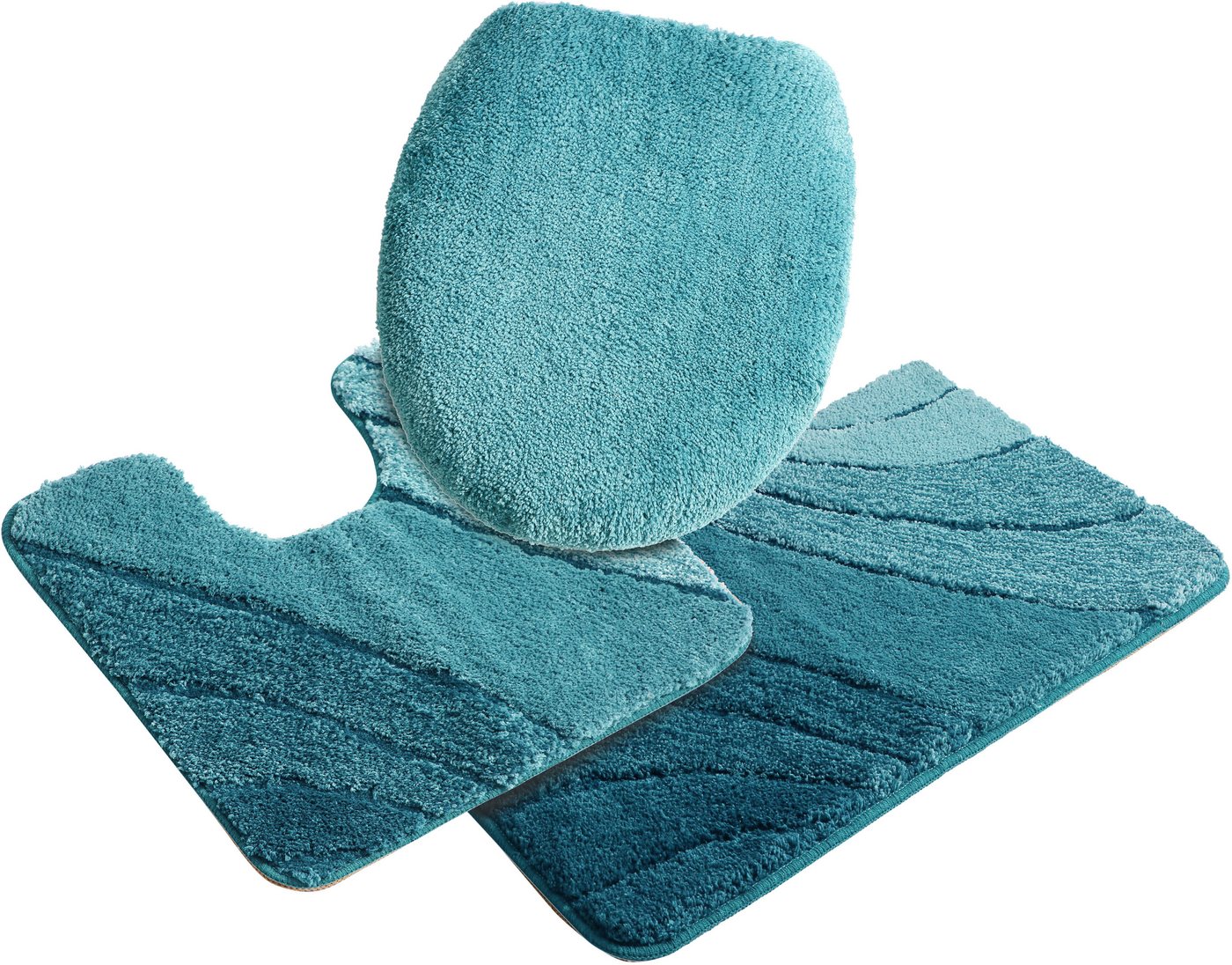 OTTO home Badematte Josie, Badvorleger, Badezimmer Teppich, Höhe 20 mm, rutschhemmend beschichtet, schnell trocknend, strapazierfähig, fußbodenheizungsgeeignet, – Bild 2 von 5