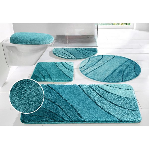 OTTO home Badematte Josie, Badvorleger, Badezimmer Teppich, Höhe 20 mm, rutschhemmend beschichtet, schnell trocknend, strapazierfähig, fußbodenheizungsgeeignet,