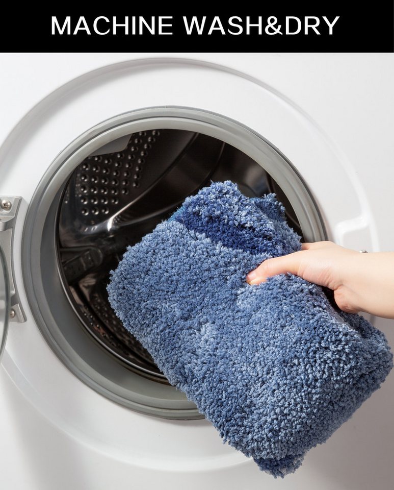 OTTO home Badematte Josie, Badvorleger, Badezimmer Teppich, Höhe 20 mm, rutschhemmend beschichtet, schnell trocknend, strapazierfähig, fußbodenheizungsgeeignet, – Bild 3 von 5