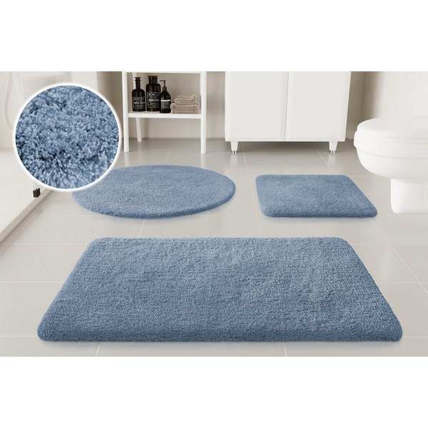 OTTO home Badematte Kaarin, uni, viele Farben, Badvorleger, Badezimmer Teppich, Höhe 30 mm, rutschhemmend beschichtet, fußbodenheizungsgeeignet, Polyester, rech