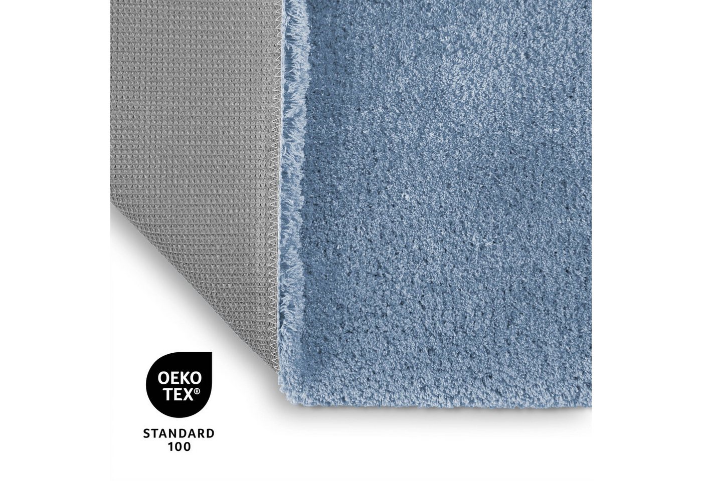 OTTO home Badematte Kaarin, uni, viele Farben, Badvorleger, Badezimmer Teppich, Höhe 30 mm, rutschhemmend beschichtet, fußbodenheizungsgeeignet, Polyester, rech – Bild 3 von 5