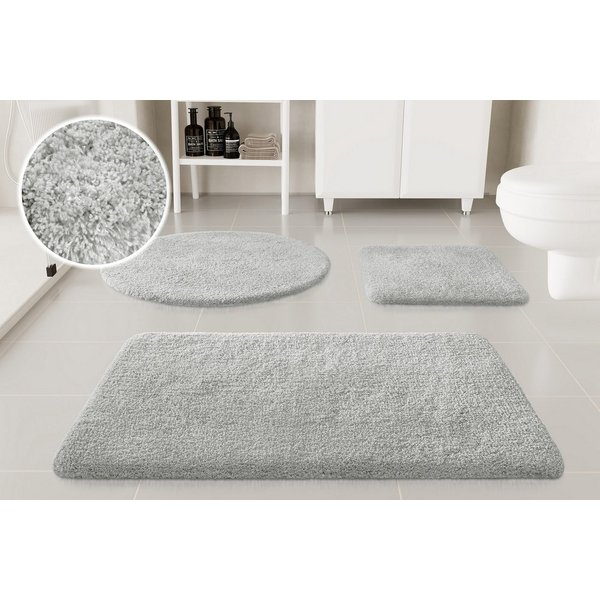 OTTO home Badematte Kaarin, uni, viele Farben, Badvorleger, Badezimmer Teppich, Höhe 30 mm, rutschhemmend beschichtet, fußbodenheizungsgeeignet, Polyester, rech