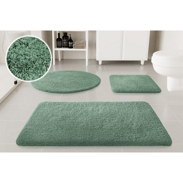 OTTO home Badematte Kaarin, uni, viele Farben, Badvorleger, Badezimmer Teppich, Höhe 30 mm, rutschhemmend beschichtet, fußbodenheizungsgeeignet, Polyester, rech