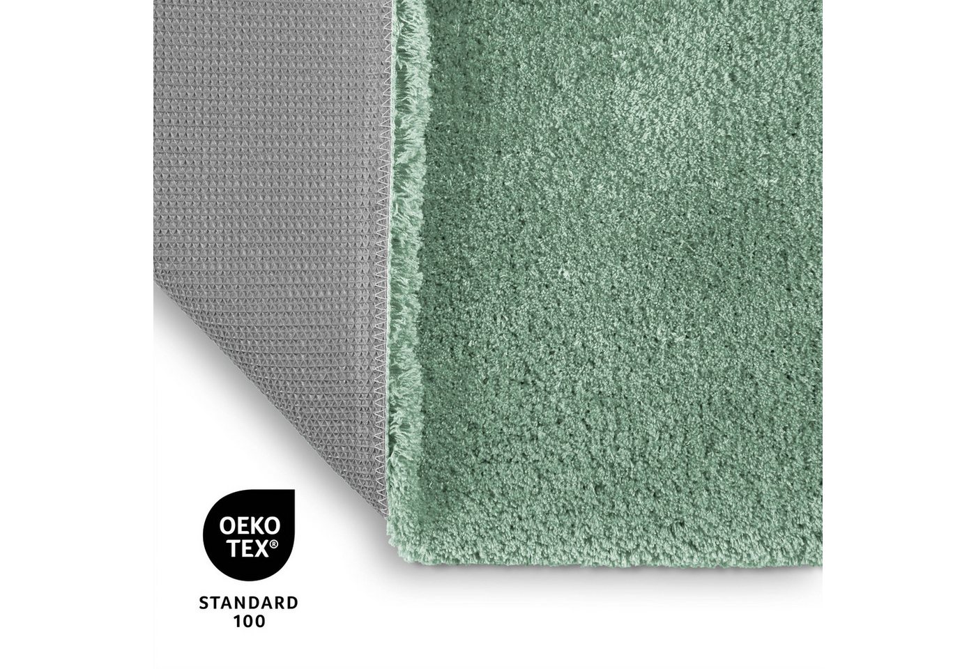 OTTO home Badematte Kaarin, uni, viele Farben, Badvorleger, Badezimmer Teppich, Höhe 30 mm, rutschhemmend beschichtet, fußbodenheizungsgeeignet, Polyester, rech – Bild 3 von 5