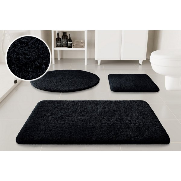 OTTO home Badematte Kaarin, uni, viele Farben, Badvorleger, Badezimmer Teppich, Höhe 30 mm, rutschhemmend beschichtet, fußbodenheizungsgeeignet, Polyester, rech