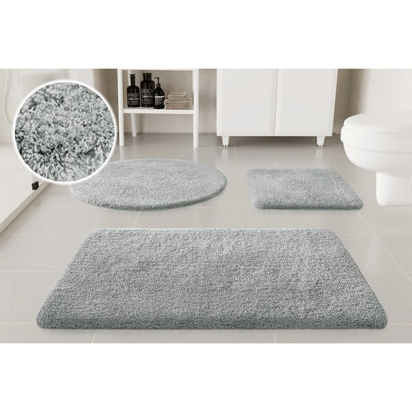OTTO home Badematte Kaarin, uni, viele Farben, Badvorleger, Badezimmer Teppich, Höhe 30 mm, rutschhemmend beschichtet, fußbodenheizungsgeeignet, Polyester, rech