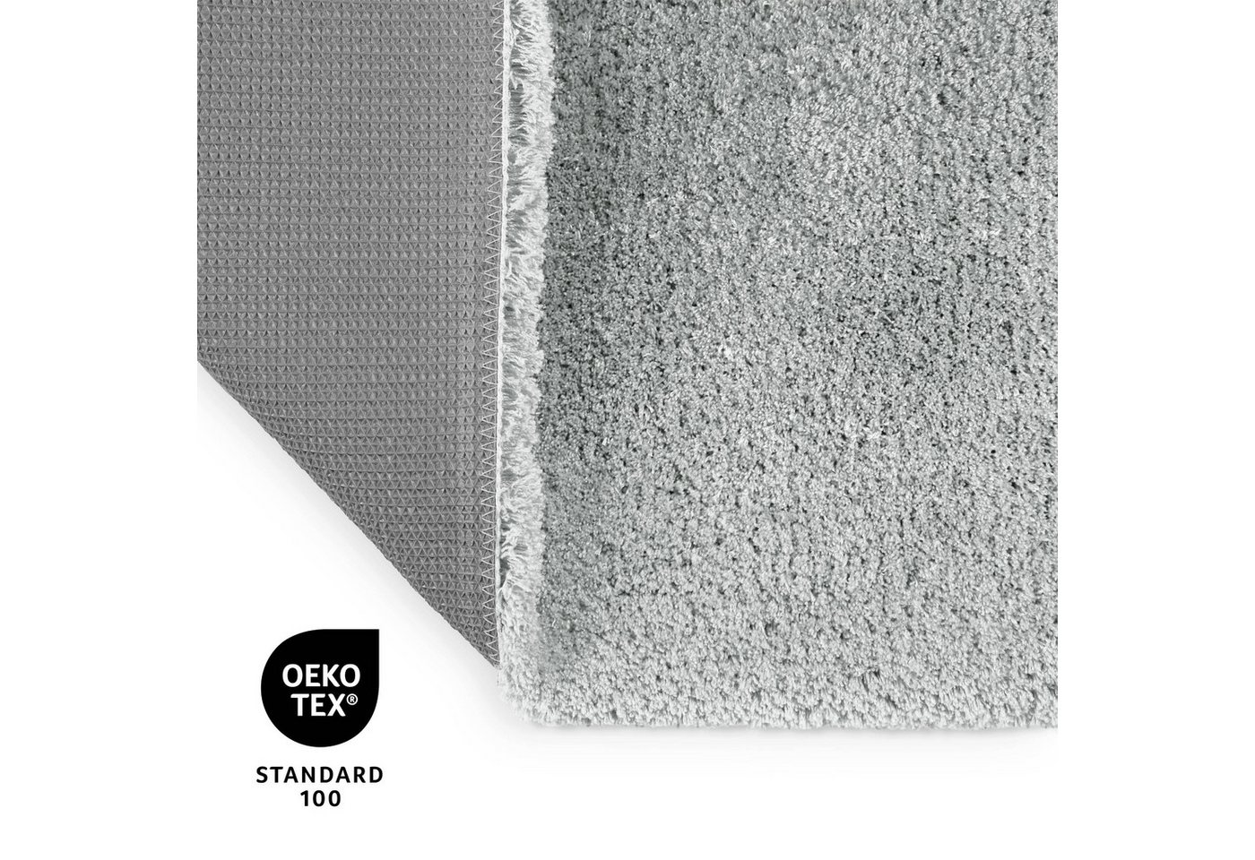 OTTO home Badematte Kaarin, uni, viele Farben, Badvorleger, Badezimmer Teppich, Höhe 30 mm, rutschhemmend beschichtet, fußbodenheizungsgeeignet, Polyester, rech – Bild 3 von 5