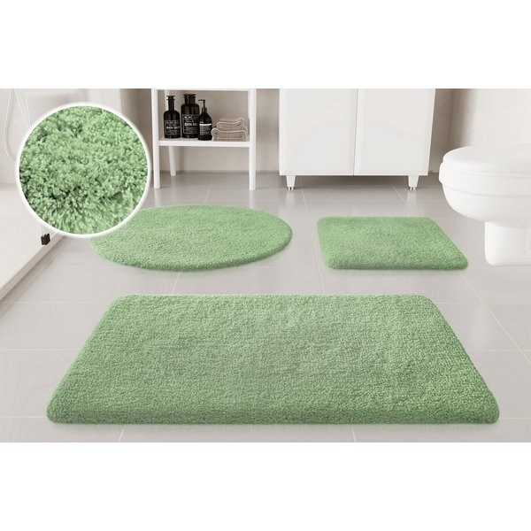 OTTO home Badematte Kaarin, uni, viele Farben, Badvorleger, Badezimmer Teppich, Höhe 30 mm, rutschhemmend beschichtet, fußbodenheizungsgeeignet, Polyester, rech