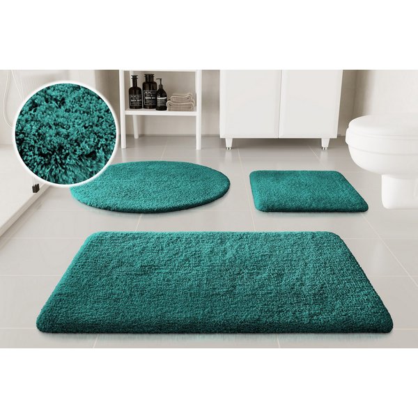 OTTO home Badematte Kaarin, uni, viele Farben, Badvorleger, Badezimmer Teppich, Höhe 30 mm, rutschhemmend beschichtet, fußbodenheizungsgeeignet, Polyester, rech