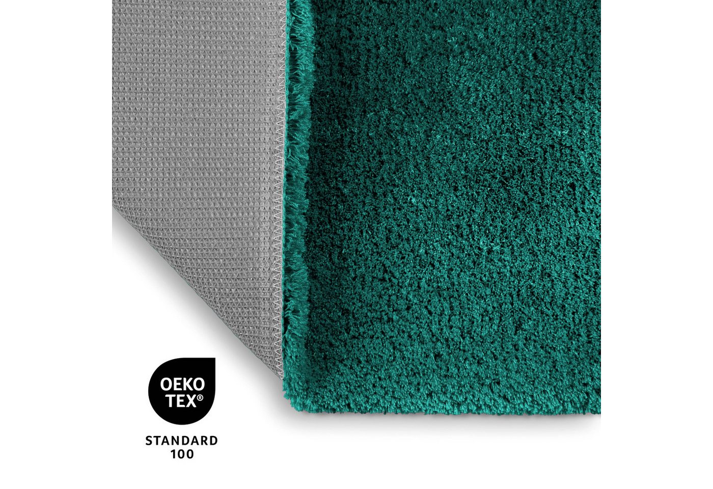 OTTO home Badematte Kaarin, uni, viele Farben, Badvorleger, Badezimmer Teppich, Höhe 30 mm, rutschhemmend beschichtet, fußbodenheizungsgeeignet, Polyester, rech – Bild 3 von 5