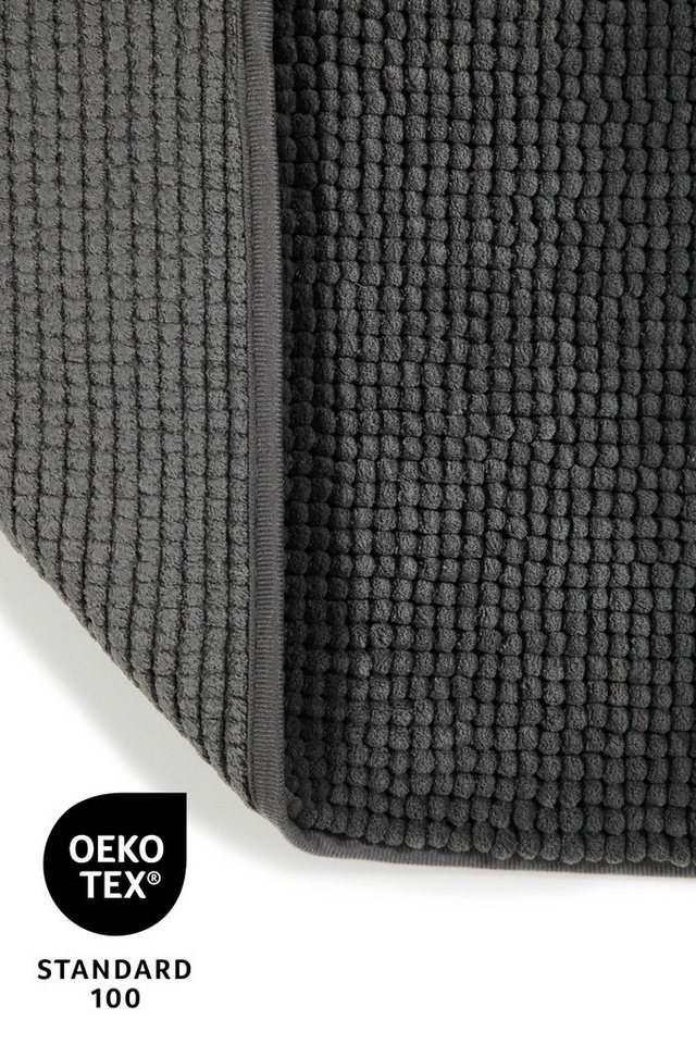 OTTO home Badematte Kaelan, weicher Chenille, Höhe 14 mm, rutschhemmend beschichtet, fußbodenheizungsgeeignet, Polyester, rechteckig, Badvorleger, Badteppich we – Bild 4 von 5