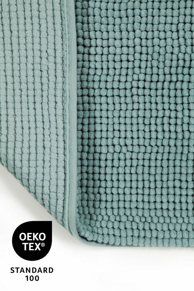 OTTO home Badematte Kaelan, weicher Chenille, Höhe 14 mm, rutschhemmend beschichtet, fußbodenheizungsgeeignet, Polyester, rechteckig, Badvorleger, Badteppich we – Bild 4 von 5