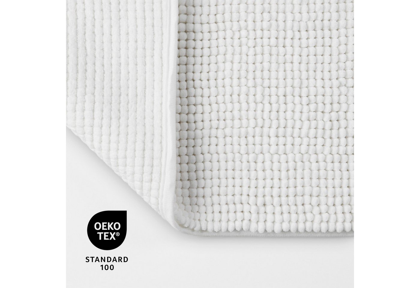 OTTO home Badematte Kaelan, weicher Chenille, Höhe 14 mm, rutschhemmend beschichtet, fußbodenheizungsgeeignet, Polyester, rechteckig, Badvorleger, Badteppich we – Bild 4 von 5