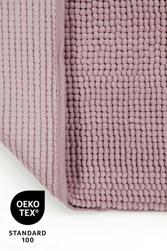 OTTO home Badematte Kaelan, weicher Chenille, Höhe 14 mm, rutschhemmend beschichtet, fußbodenheizungsgeeignet, Polyester, rechteckig, Badvorleger, Badteppich we – Bild 4 von 5