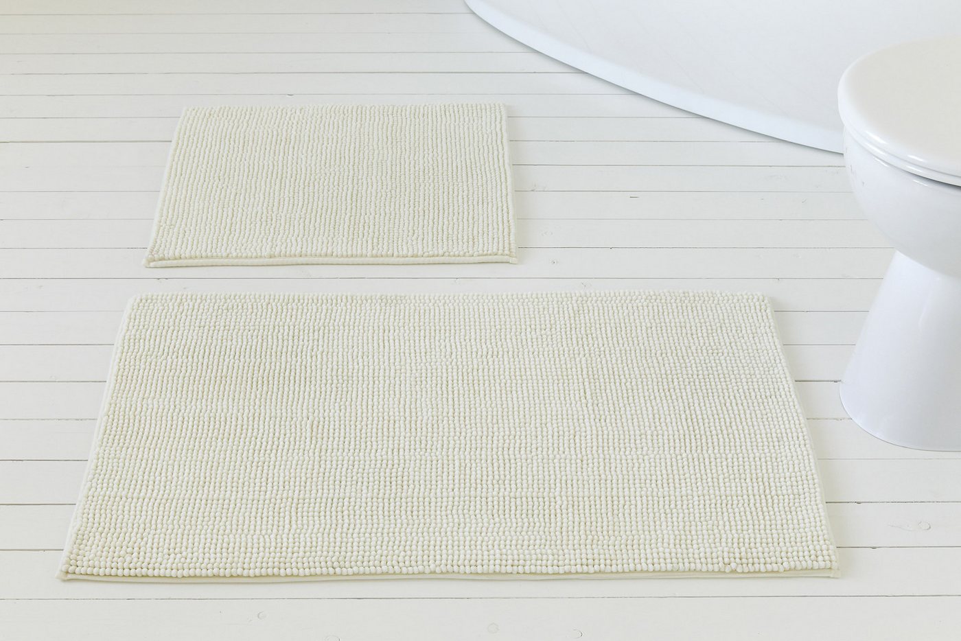 OTTO home Badematte Kaelan, weicher Chenille, Höhe 14 mm, rutschhemmend beschichtet, fußbodenheizungsgeeignet, Polyester, rechteckig, Badvorleger, Badteppich we – Bild 2 von 5