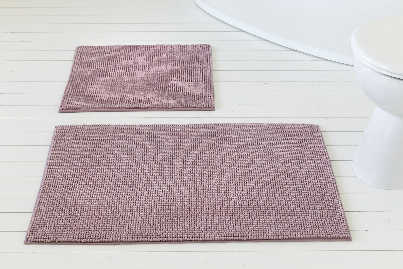OTTO home Badematte Kaelan, weicher Chenille, Höhe 14 mm, rutschhemmend beschichtet, fußbodenheizungsgeeignet, Polyester, rechteckig, Badvorleger, Badteppich we – Bild 2 von 5