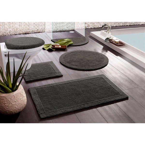 OTTO home Badematte Kapra 1, Badvorleger, Badezimmer Teppich, Höhe 14 mm, beidseitig nutzbar, strapazierfähig, fußbodenheizungsgeeignet, Baumwolle, rechteckig, 
