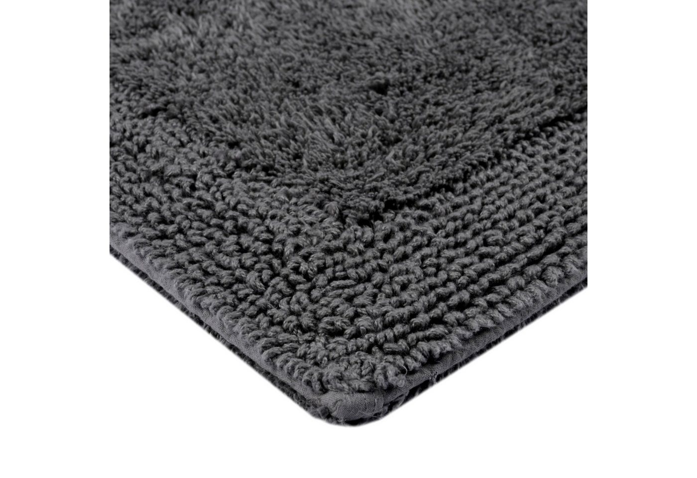 OTTO home Badematte Kapra 1, Badvorleger, Badezimmer Teppich, Höhe 14 mm, beidseitig nutzbar, strapazierfähig, fußbodenheizungsgeeignet, Baumwolle, rechteckig,  – Bild 5 von 5