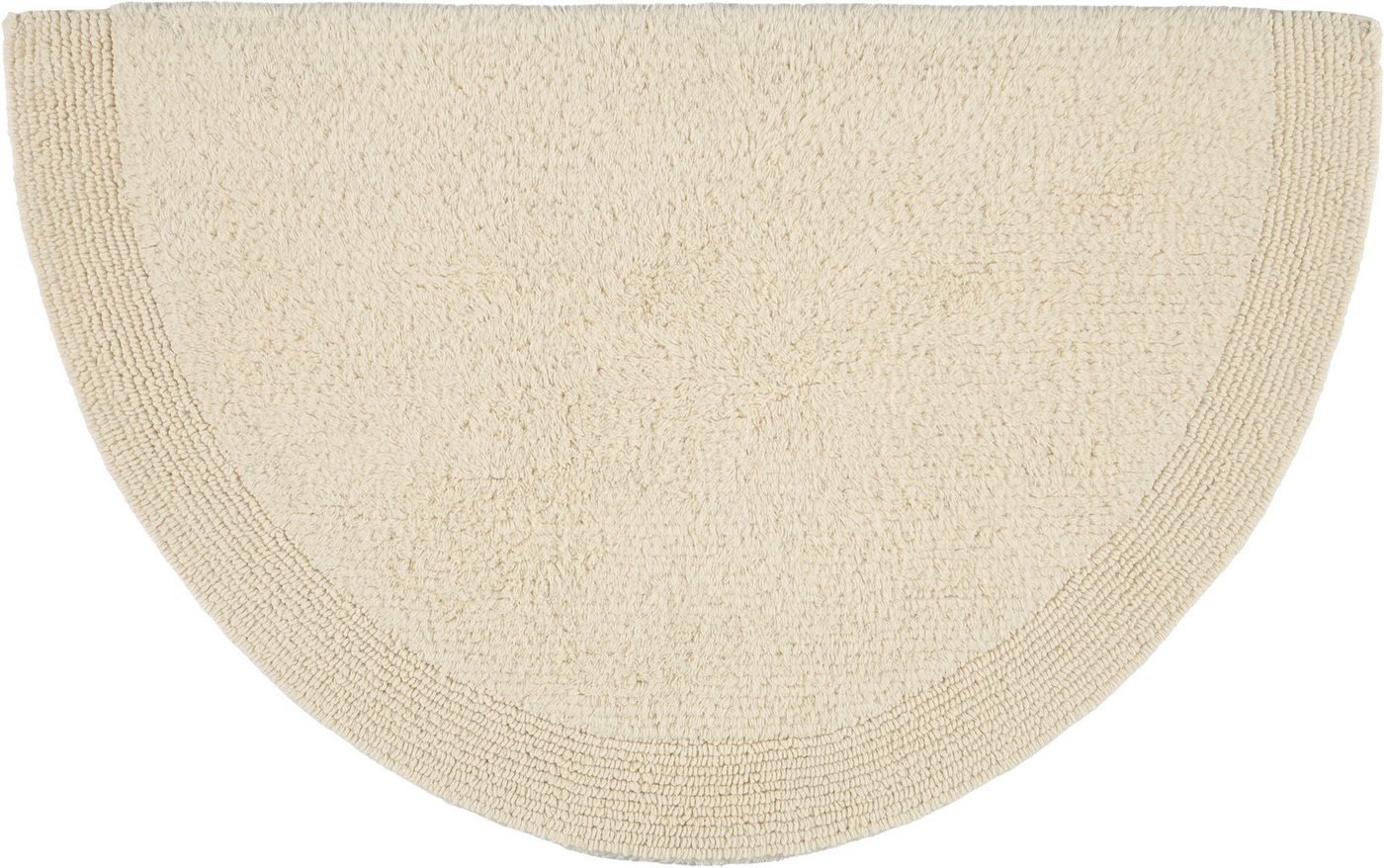 OTTO home Badematte Kapra, Badvorleger, Badezimmer Teppich, Höhe 14 mm, beidseitig nutzbar, strapazierfähig, fußbodenheizungsgeeignet, Baumwolle, halbrund, mit  – Bild 2 von 5