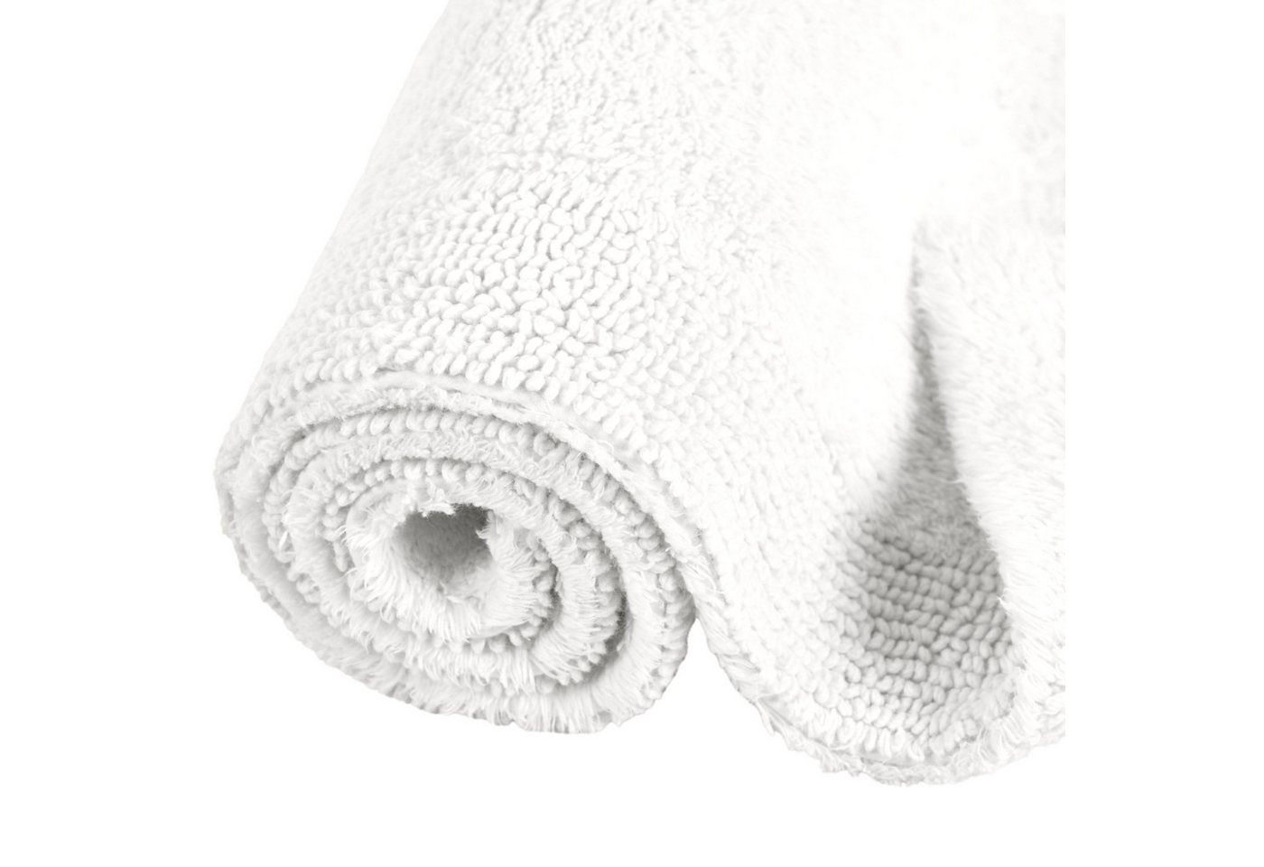 OTTO home Badematte Kapra, Badvorleger, Badezimmer Teppich, Höhe 14 mm, beidseitig nutzbar, strapazierfähig, fußbodenheizungsgeeignet, Baumwolle, halbrund, mit  – Bild 3 von 5