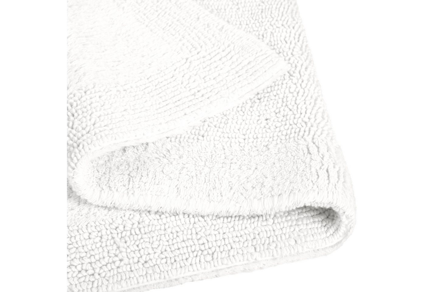 OTTO home Badematte Kapra, Badvorleger, Badezimmer Teppich, Höhe 14 mm, beidseitig nutzbar, strapazierfähig, fußbodenheizungsgeeignet, Baumwolle, halbrund, mit  – Bild 5 von 5