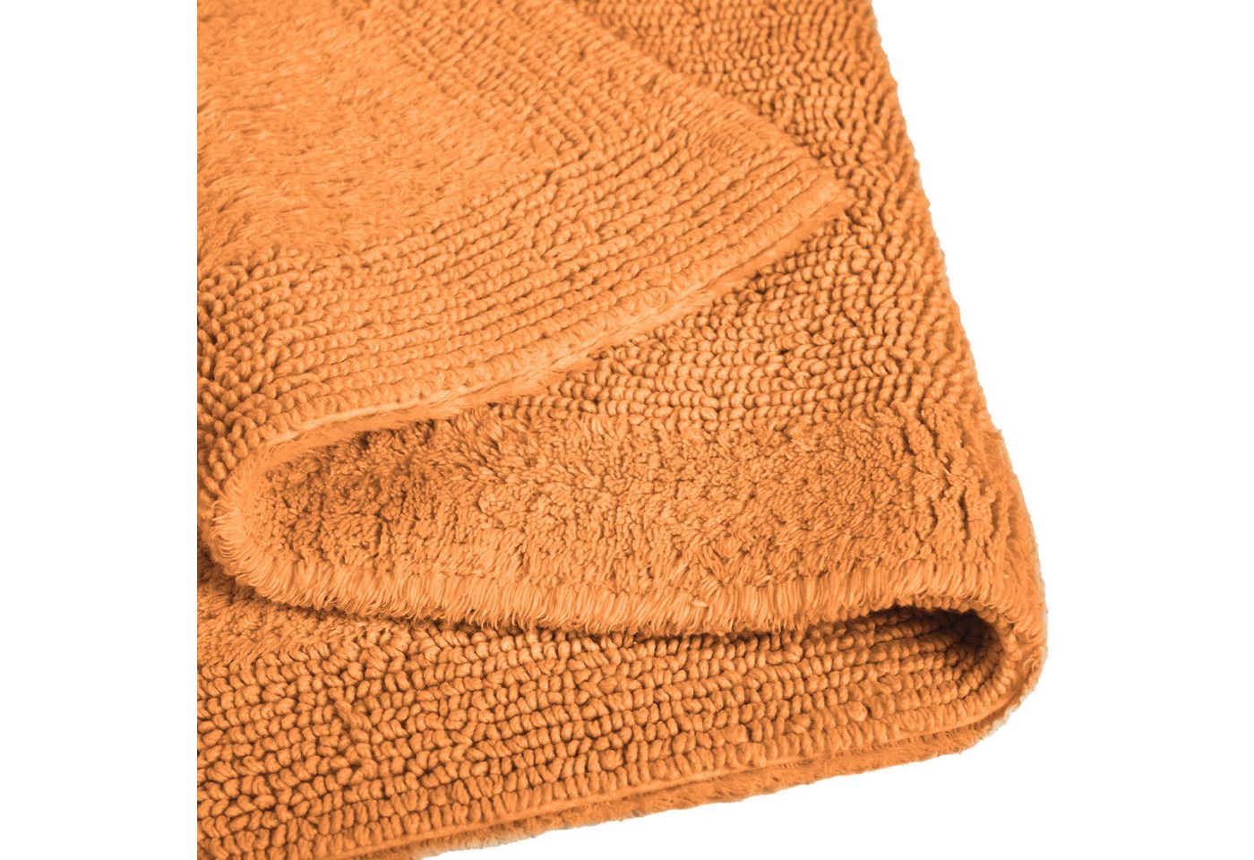 OTTO home Badematte Kapra, Badvorleger, Badezimmer Teppich, Höhe 14 mm, beidseitig nutzbar, strapazierfähig, fußbodenheizungsgeeignet, Baumwolle, rund, mit Bord – Bild 5 von 5