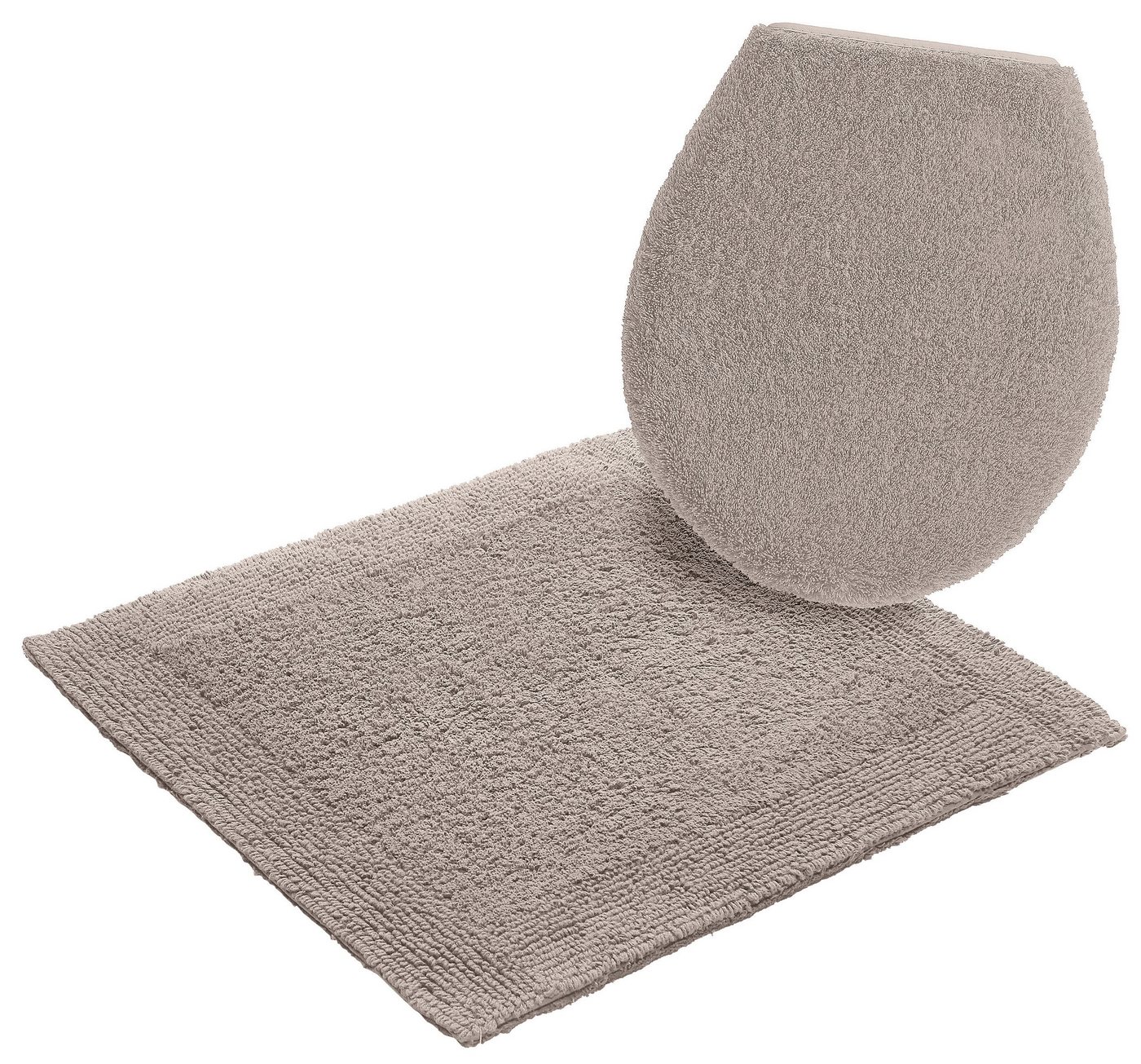 OTTO home Badematte Kapra, Badvorleger, Badezimmer Teppich, Höhe 14 mm, beidseitig nutzbar, strapazierfähig, fußbodenheizungsgeeignet, Baumwolle, 2-tlg. Hänge-W – Bild 2 von 5
