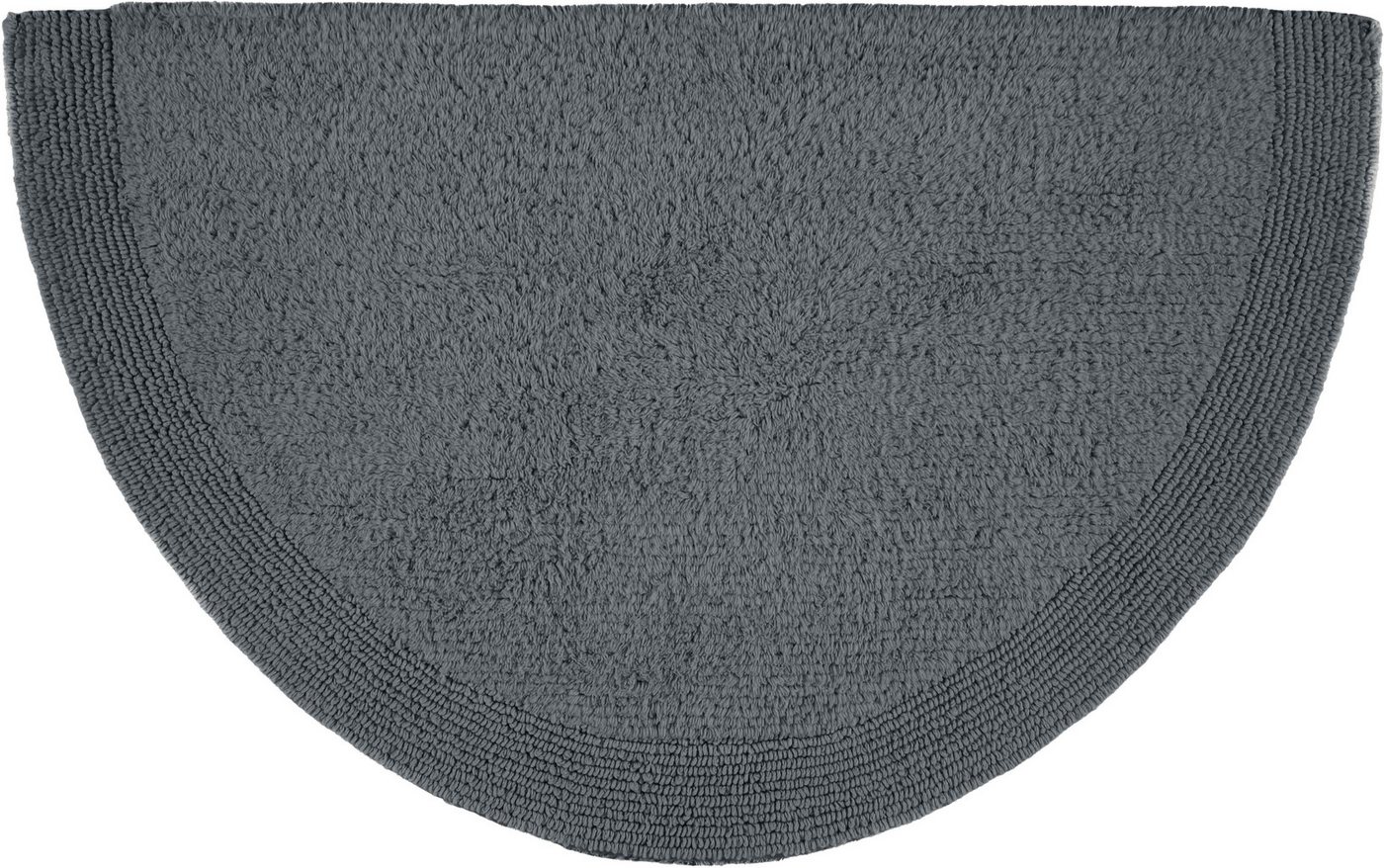 OTTO home Badematte Kapra, Badvorleger, Badezimmer Teppich, Höhe 14 mm, beidseitig nutzbar, strapazierfähig, fußbodenheizungsgeeignet, Baumwolle, halbrund, mit  – Bild 2 von 5