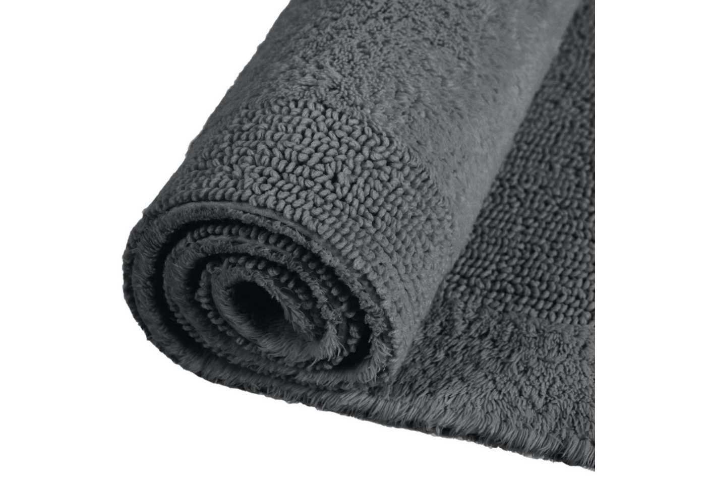 OTTO home Badematte Kapra, Badvorleger, Badezimmer Teppich, Höhe 14 mm, beidseitig nutzbar, strapazierfähig, fußbodenheizungsgeeignet, Baumwolle, halbrund, mit  – Bild 5 von 5