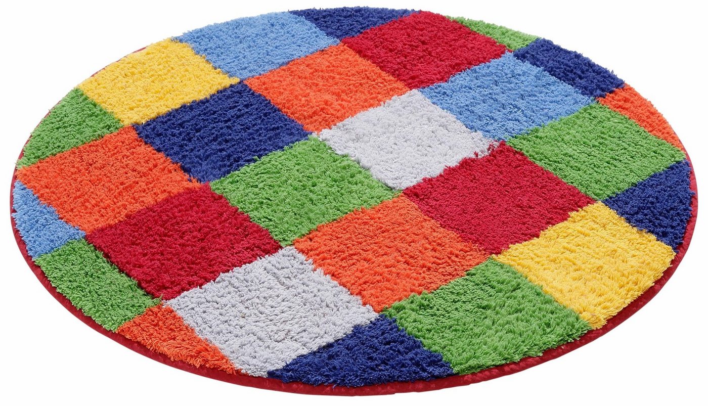 OTTO home Badematte Kira, Badvorleger, Badezimmer Teppich, Kästchen, Höhe 12 mm, beidseitig nutzbar, strapazierfähig, fußbodenheizungsgeeignet, Baumwolle (Bio-B – Bild 2 von 5