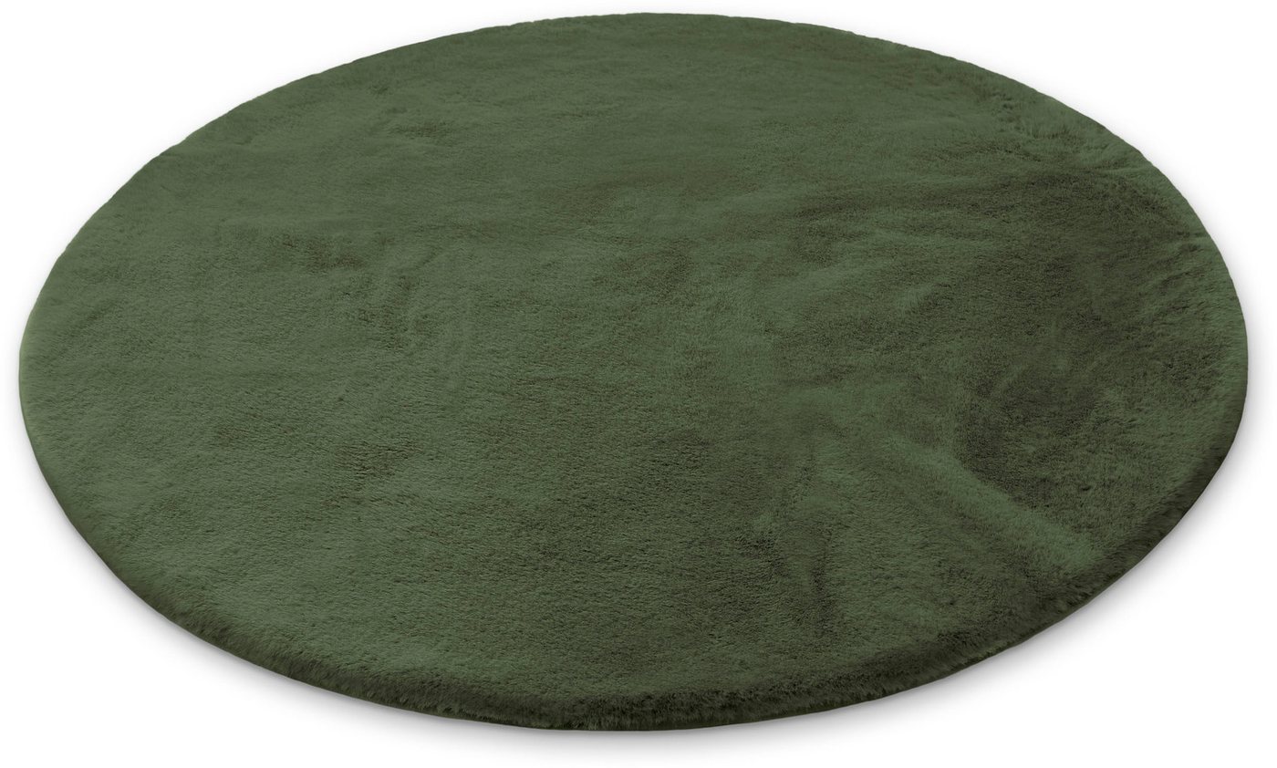OTTO home Badematte Lennja, Höhe 25 mm, rutschhemmend beschichtet, fußbodenheizungsgeeignet, Polyester, rund, Badteppich, getuftet, Uni, antirutsch, flauschig w – Bild 2 von 5