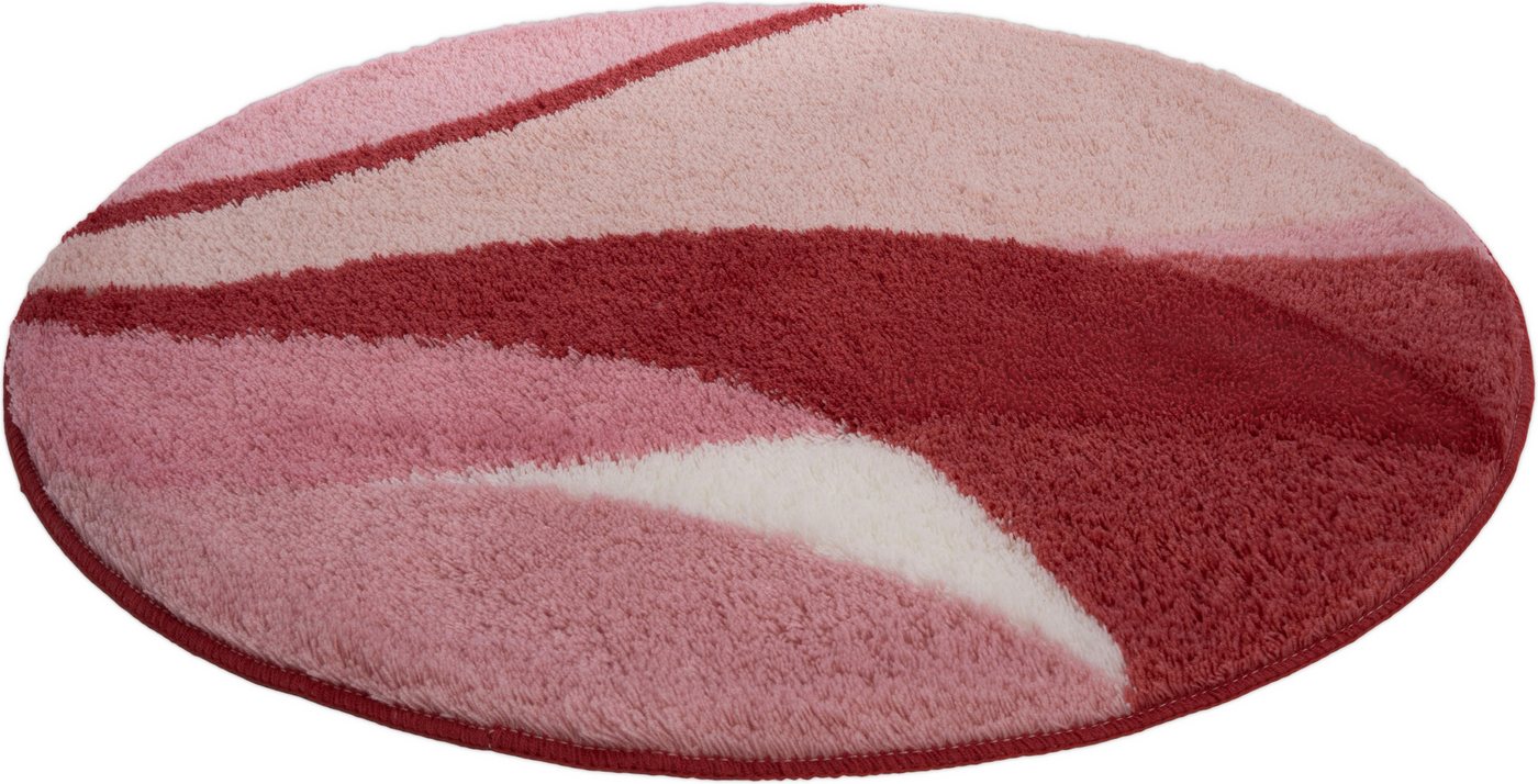 OTTO home Badematte Magnus, Badvorleger, Badezimmer Teppich, Höhe 20 mm, rutschhemmend beschichtet, schnell trocknend, strapazierfähig, Polyacryl, rund, mehrfar – Bild 2 von 5