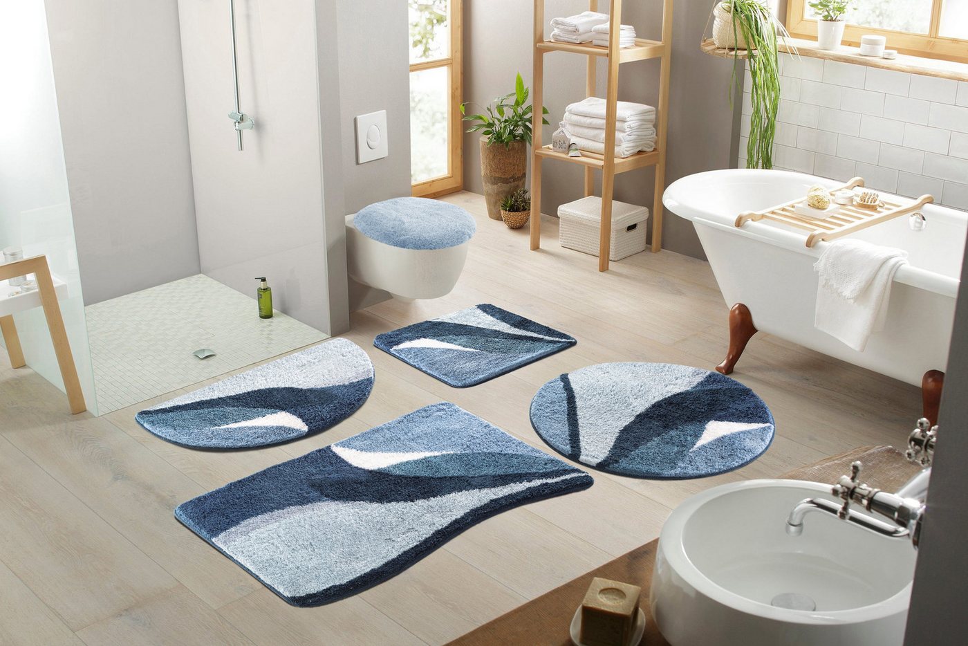 OTTO home Badematte Magnus, Badvorleger, Badezimmer Teppich, Höhe 20 mm, rutschhemmend beschichtet, schnell trocknend, strapazierfähig, Polyacryl, rechteckig, 2 – Bild 3 von 5