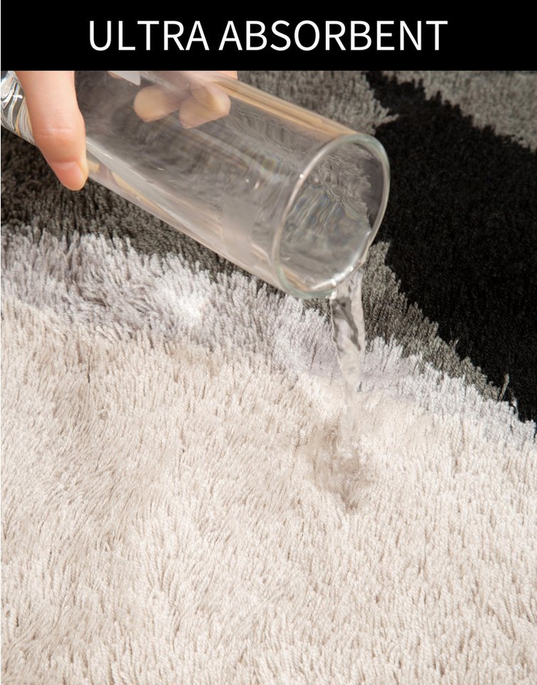 OTTO home Badematte Magnus, Badvorleger, Badezimmer Teppich, Höhe 20 mm, rutschhemmend beschichtet, schnell trocknend, strapazierfähig, Polyacryl, rechteckig, m – Bild 4 von 5